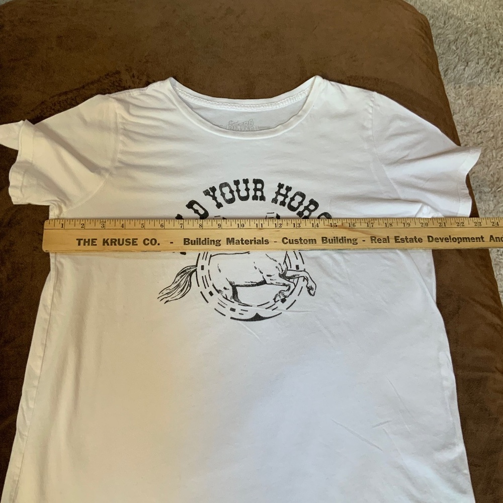 Anthropologie White L Retro Brand Short Sleeve T Western Costal Cowgirl - Picture 8 of 10